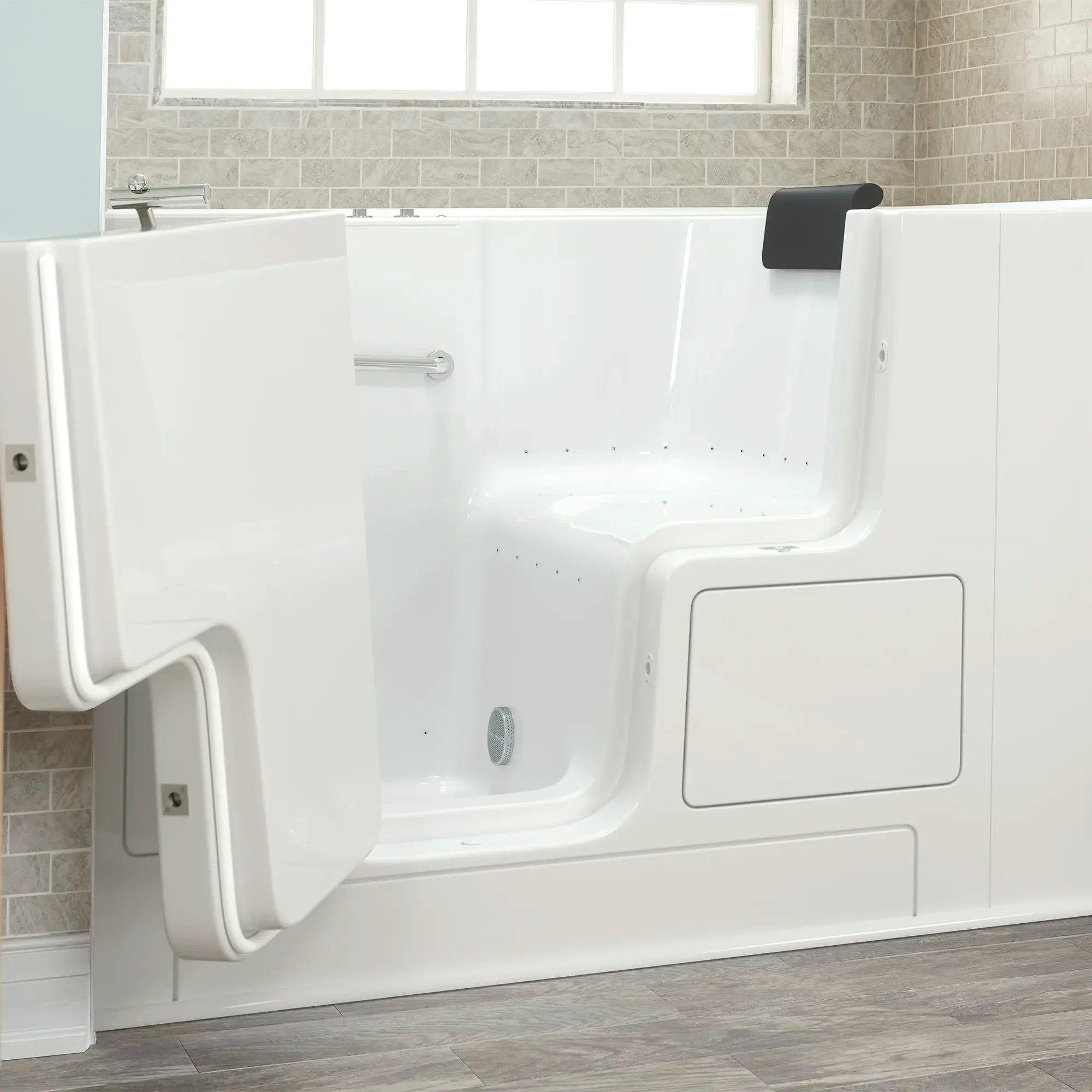 Premium 32 x 52 Inch Walk-in Bathtub with Air Spa System - Left Hand Drain - Gelcoat Finish for Ultimate Relaxation & Mobility - Ideal for Elderly & Arthritis Relief