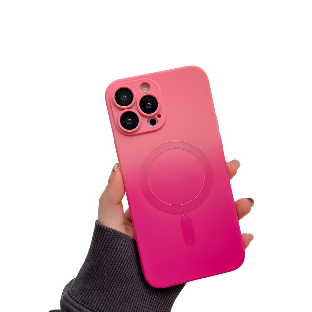 Gradient Magnetic Lens Cover & TPU Case for iPhone 11 Pro - Rose Pink | Shockproof Protective Phone Cover with Camera Protection | Perfect for Travel, Outdoor Activities & Daily Use