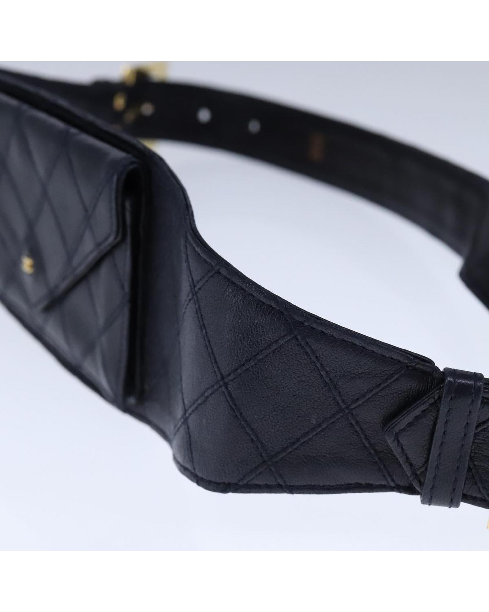 Luxury Bicolor Lambskin Waist Bag with Gold CC Logo - Perfect for Travel, Concerts & Everyday Fashion