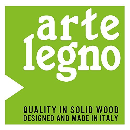 Arte Legno Walnut Wood Knife Block Set with 6 Stainless Steel Knives - Perfect for Kitchen Countertop Storage & Organization