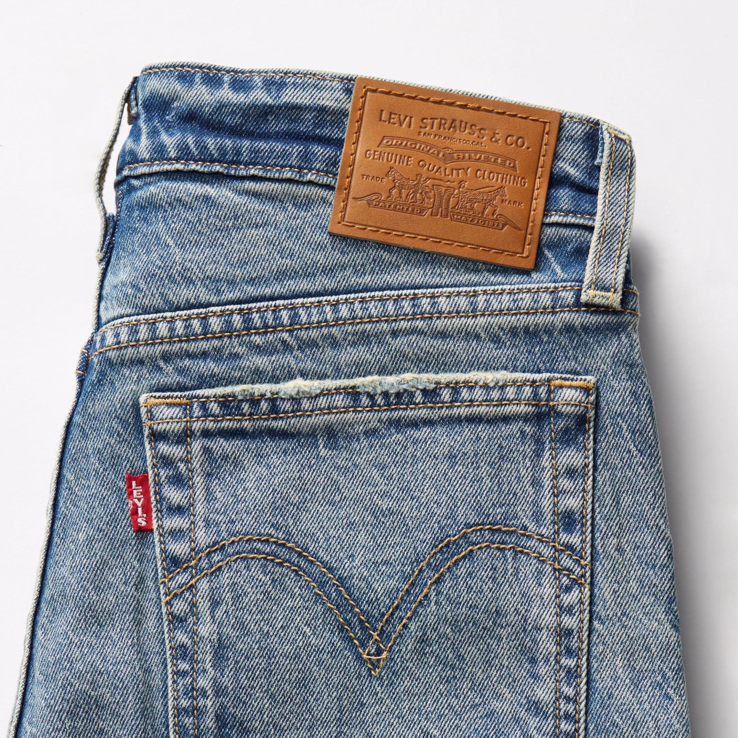 Levi's Women's Premium 501 Crop Jeans - High Waist Straight Leg Denim Pants for Casual Wear & Everyday Outfits