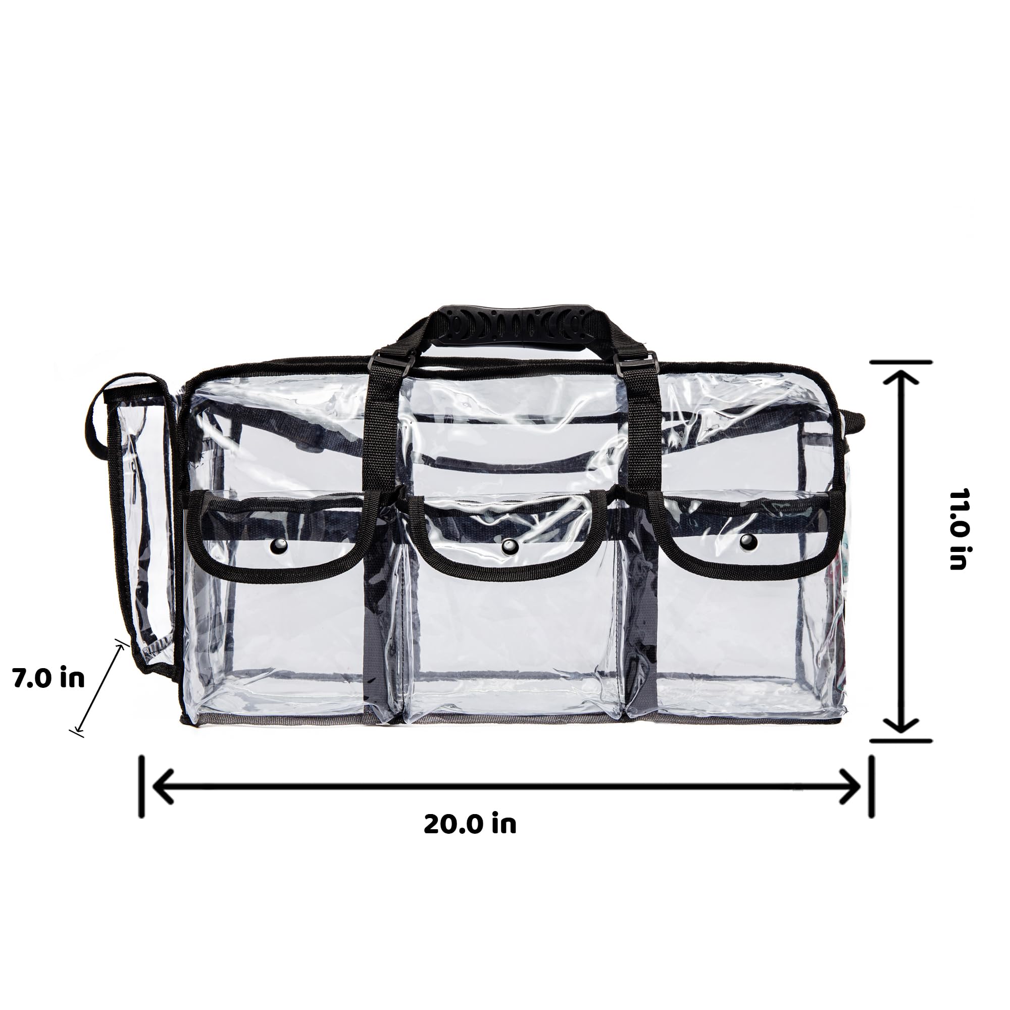 Large Clear Makeup Organizer - Transparent PVC Cosmetic & Toiletry Bag Set (3-Piece Waterproof Travel Essentials) | Perfect for Travel, Home Storage & Daily Beauty Routine
