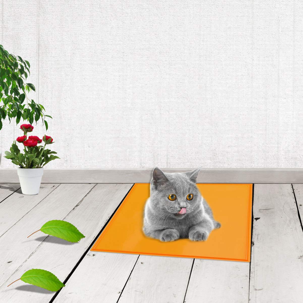 iplusmile Large Non-Slip Rubber Pet Feeding Mat - Waterproof Dog Food Tray, Cat Bowl Mat for Floors, Cars & Homes | Durable Placemat for Pet Food, Water Bowls & Trash Can | Perfect for Indoor, Outdoor & Travel Use