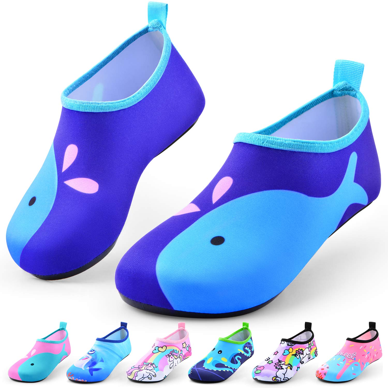 Sunnywoo Kids Water Shoes for Boys & Girls - Quick Dry, Non-Slip Barefoot Swim Shoes for Toddlers - Perfect for Beach, Pool, Aqua Sports & Outdoor Activities