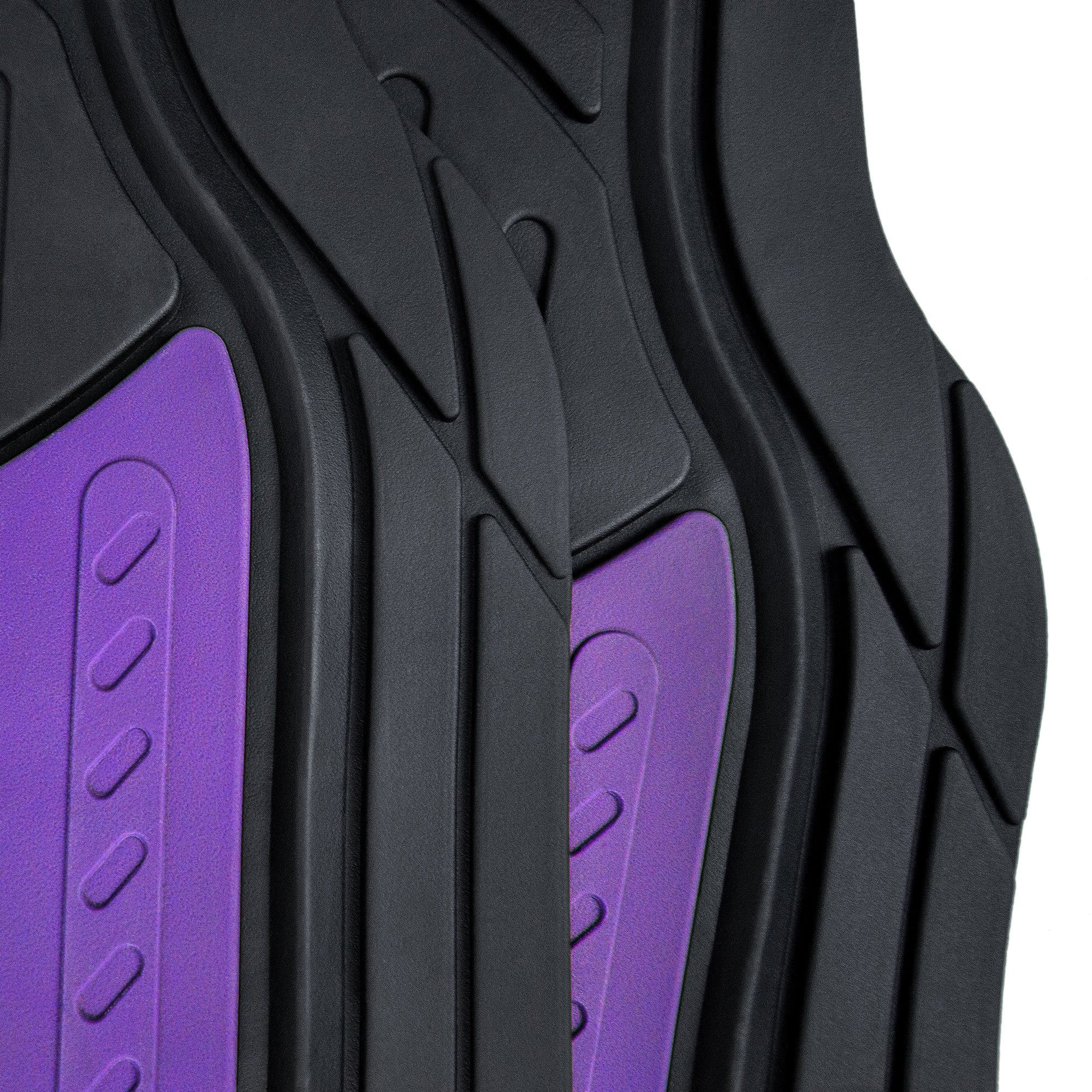 FH Group Climaproof™ Heavy Duty Rubber Car Floor Mats - Universal Fit for Sedan, SUV & Truck | Trimmable Full Purple Set with Small Car Seat Cover | All-Weather Protection for Daily Commute & Road Trips