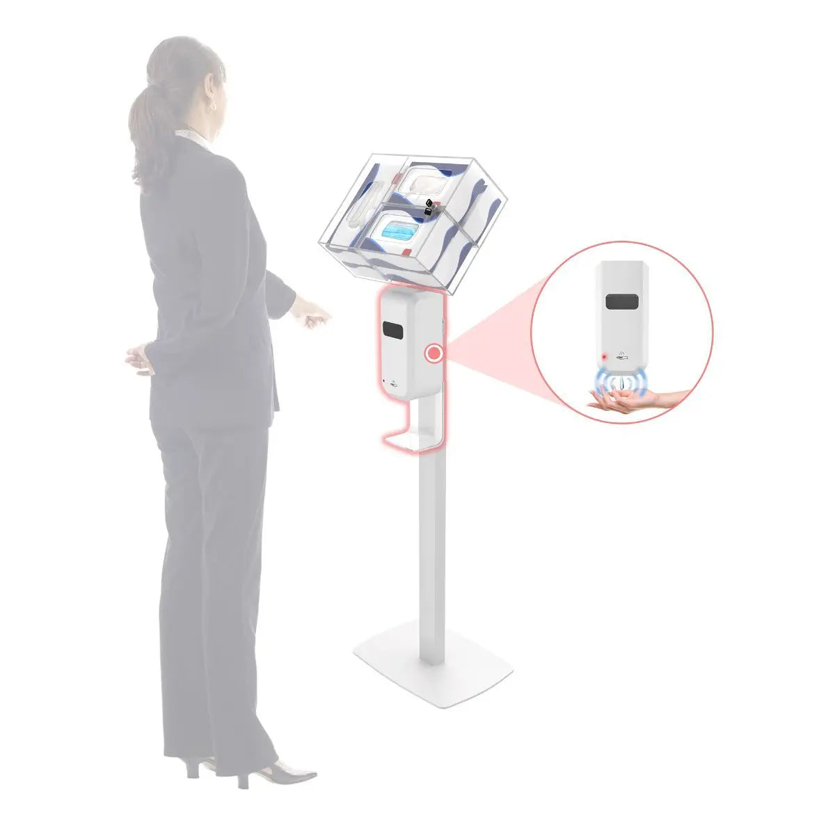 Premium Thin Profile Sanitizing Station - Compact Hand Sanitizer Dispenser for Home, Office & Public Spaces | Touchless Hygiene Solution for Germ Protection