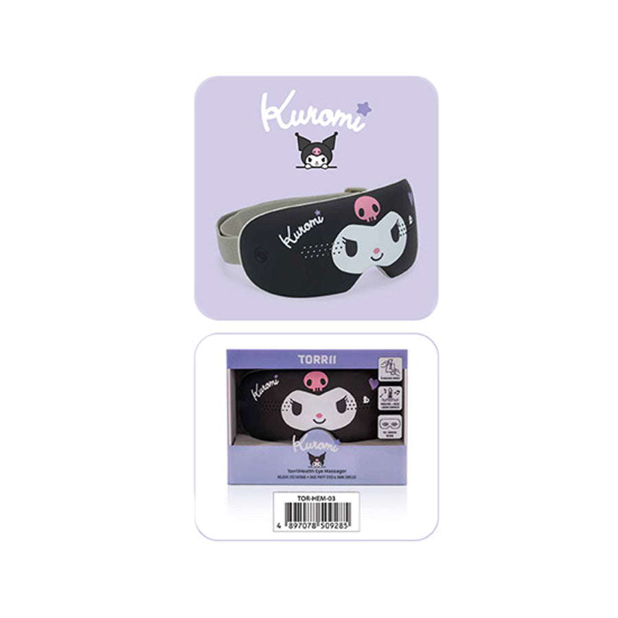 TORRII TorriiHealth Eye Massager for Relaxation - Kuromi Design, Relieves Eye Strain & Fatigue - Perfect for Office, Travel, and Home Use