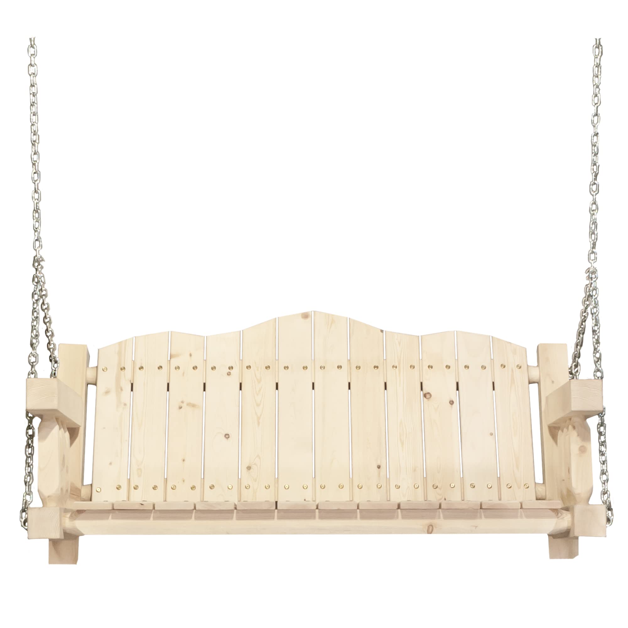 Montana Woodworks Homestead Collection Unfinished Porch Swing - Natural Cedar Wood Outdoor Hanging Bench for Patio, Garden, Backyard Relaxation