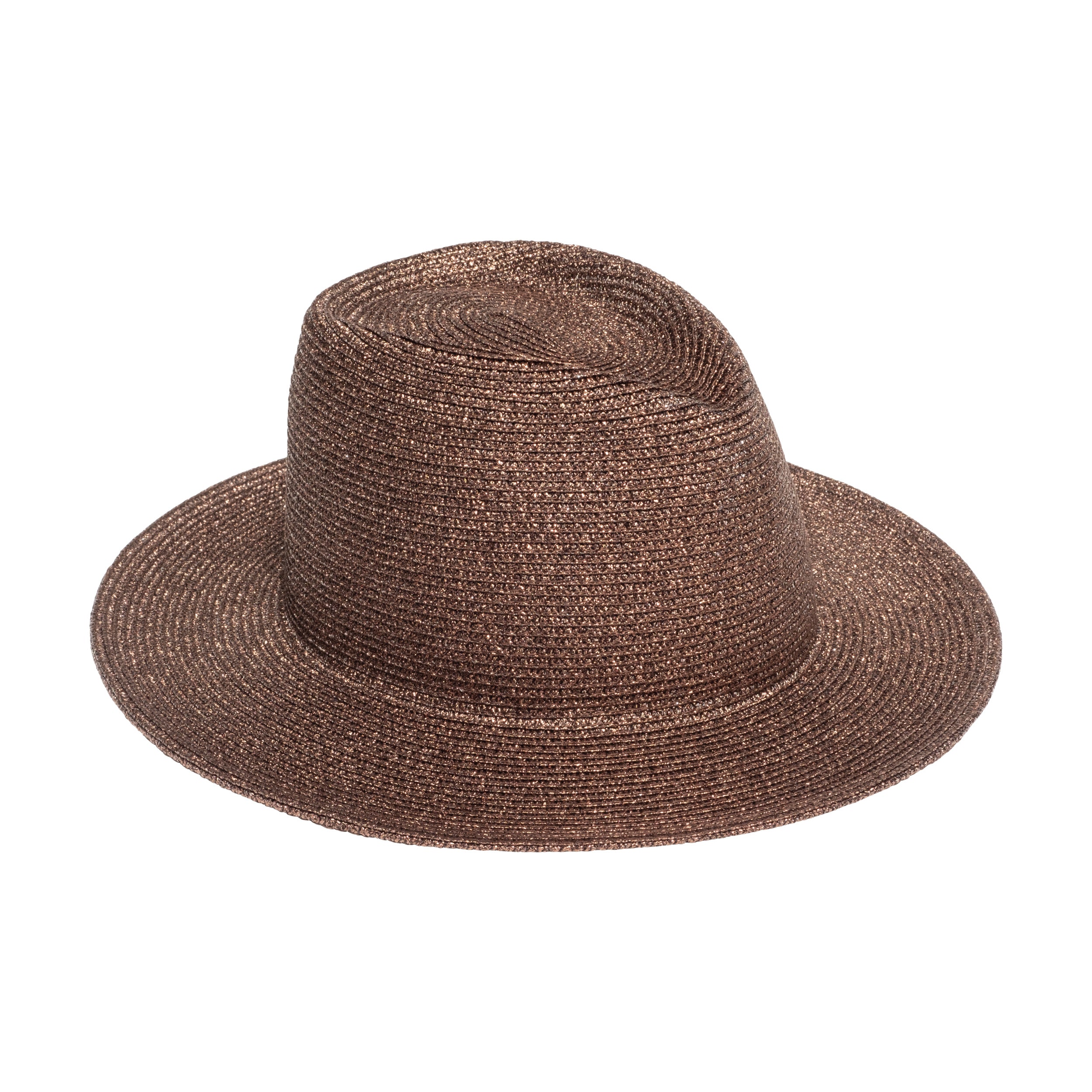 Stylish Blaine Metallic Braid Fedora Hat for Women - Fashionable Wide Brim Sun Hat for Outdoor Events, Parties & Summer Vacations