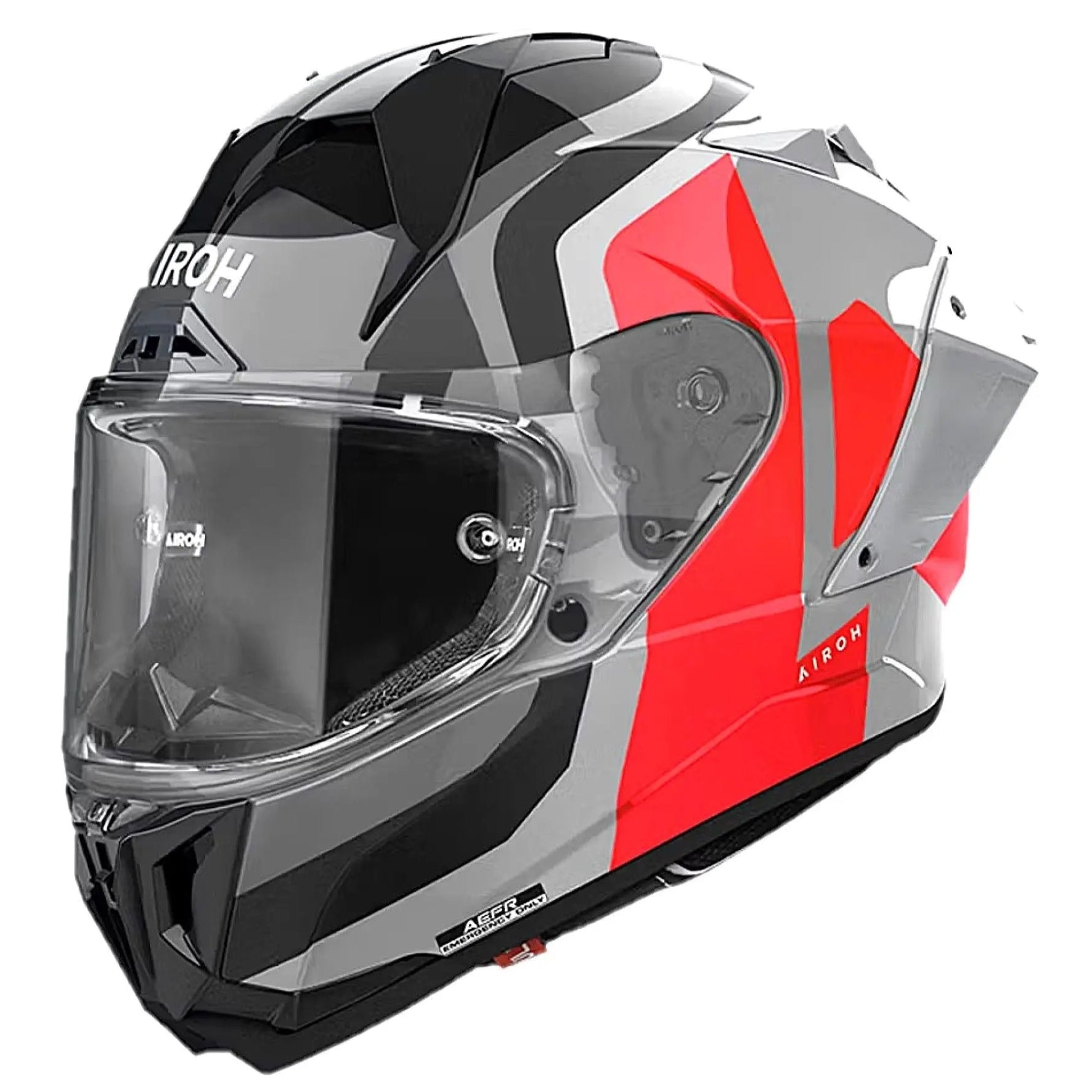 Airoh GP 800 Competition Motorcycle Helmet - Glossy Red Finish - DOT & ECE Certified for Racing & Street Riding - Perfect for Track Days & Commuting