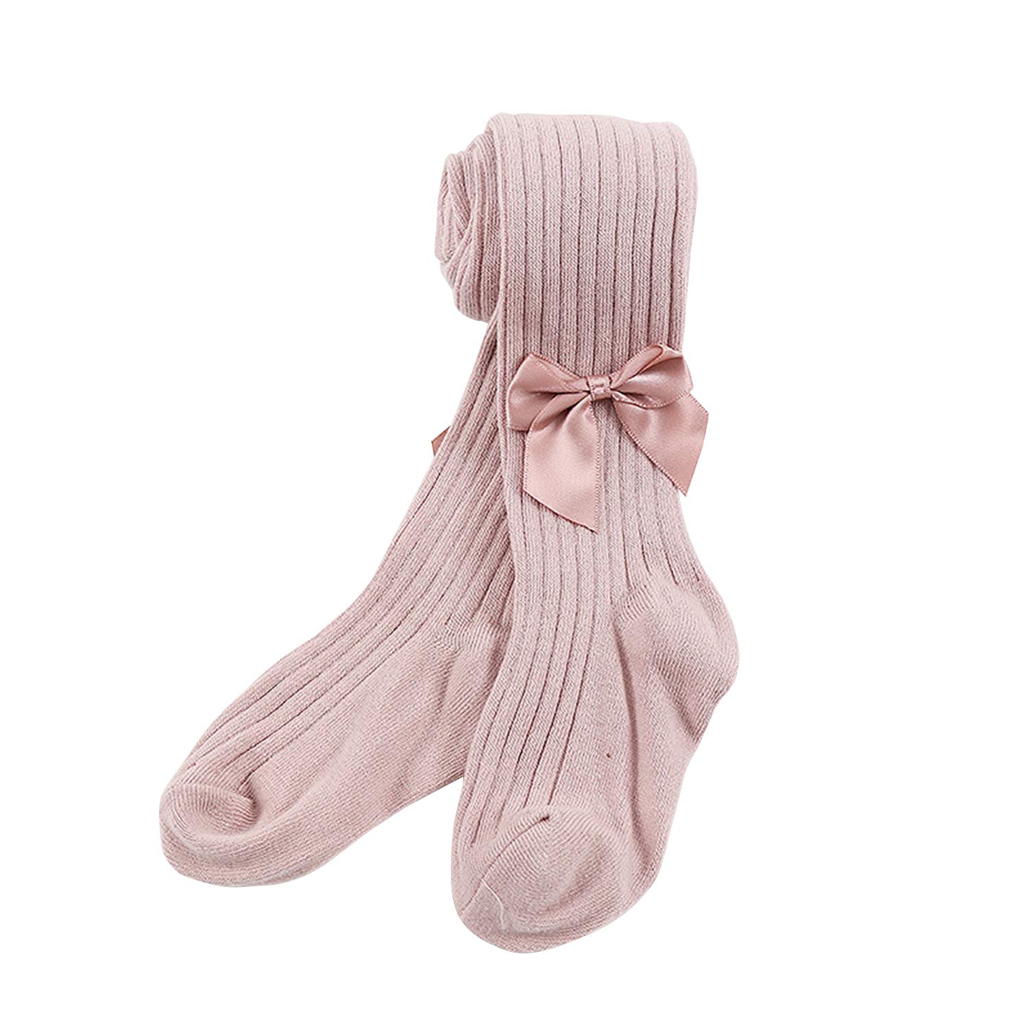 Evelin LEE 3 Pack Girls Knit Tights Leggings with Bowknot - Warm Winter Pantyhose Stockings for Toddlers 1-5 Years - Perfect for School, Playdates & Cold Weather Outfits