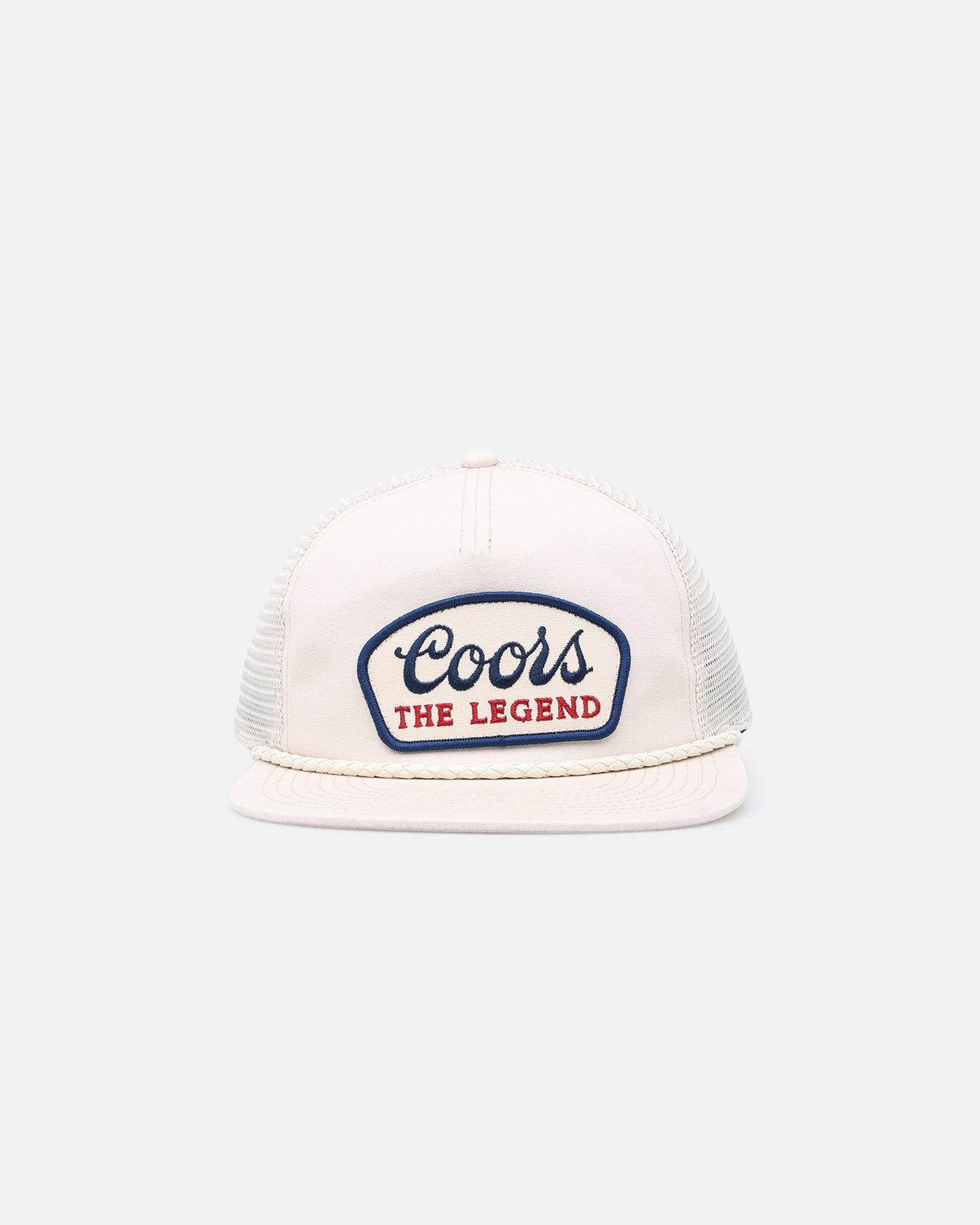 American Needle Wyatt Trucker Snapback Ivory Hat - Vintage Baseball Cap for Men & Women - Perfect for Casual Wear, Sports, and Outdoor Activities