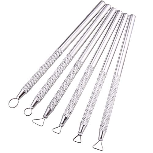 6 PCS Clay Pottery Sculpting Tools Set - Professional Pottery Clay Carving Scrapers & Modeling Tools for Ceramics, Sculpture & DIY Crafts - Perfect for Artists, Hobbyists & Classroom Use