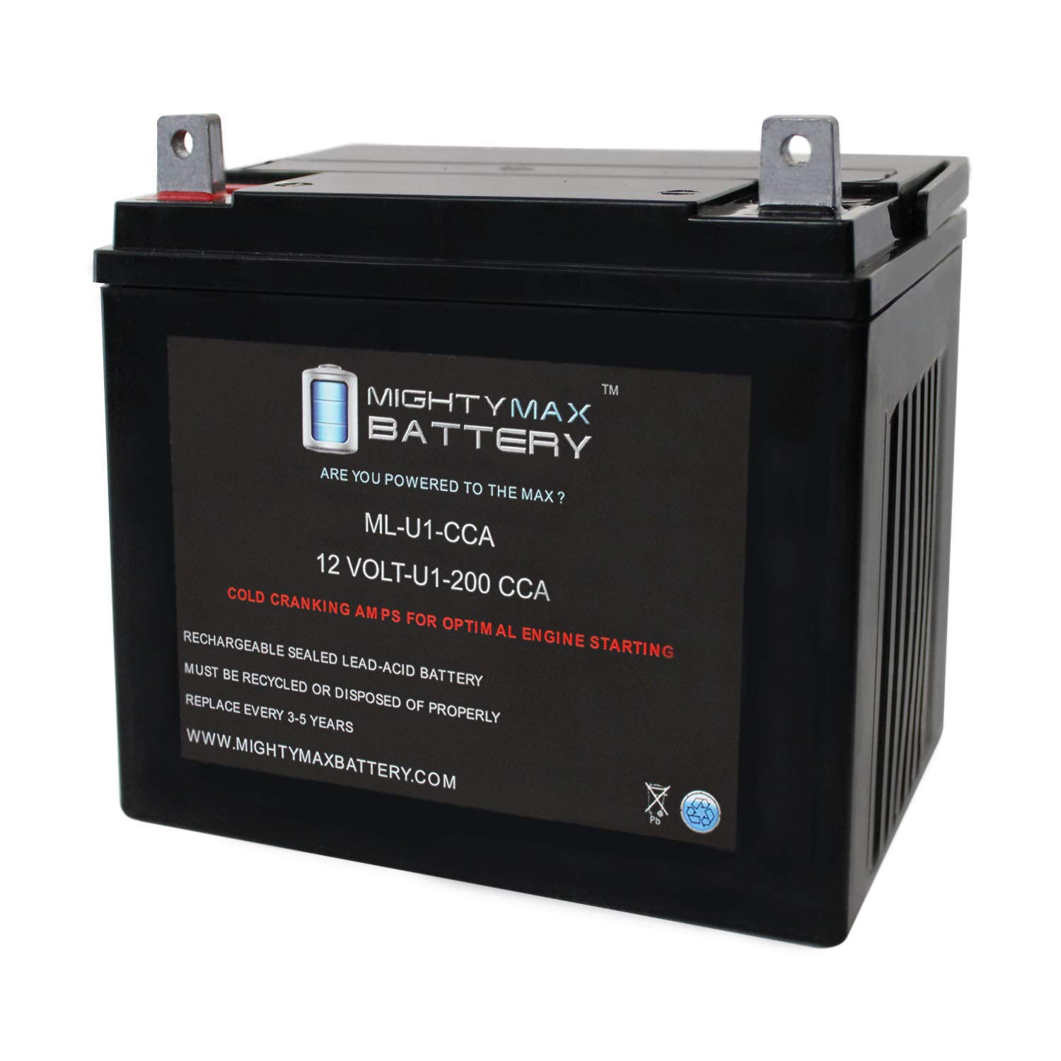 Mighty Max ML-U1 12V 200CCA Lawn Tractor Battery - Compatible with Gravely Pro H Series 988109 - Perfect for Lawn Maintenance, Landscaping & Outdoor Power Equipment