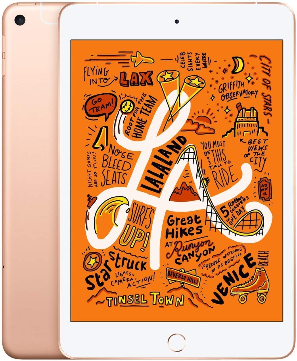Apple iPad Mini 5th Generation (Wi-Fi + Cellular, 256GB) - Gold (Renewed) | Portable Tablet for Work, Travel & Entertainment | Fast A12 Bionic Chip, Retina Display & 10-Hour Battery Life