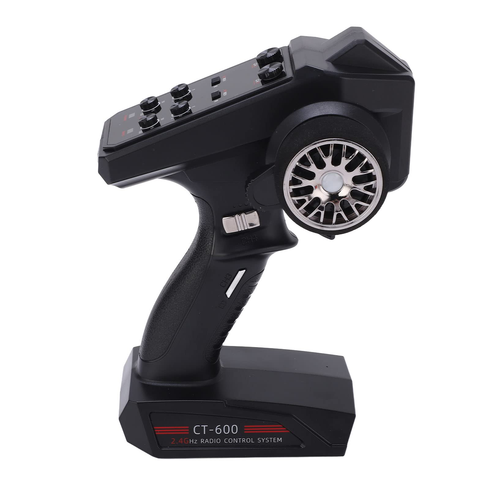 Atyhao CT-600 2.4GHz 6-Channel Radio Transmitter with Receiver for RC Cars - Ergonomic Single-Handed Operation, Adjustable FHSS Technology | Perfect for RC Racing, Crawling, and Off-Road Adventures