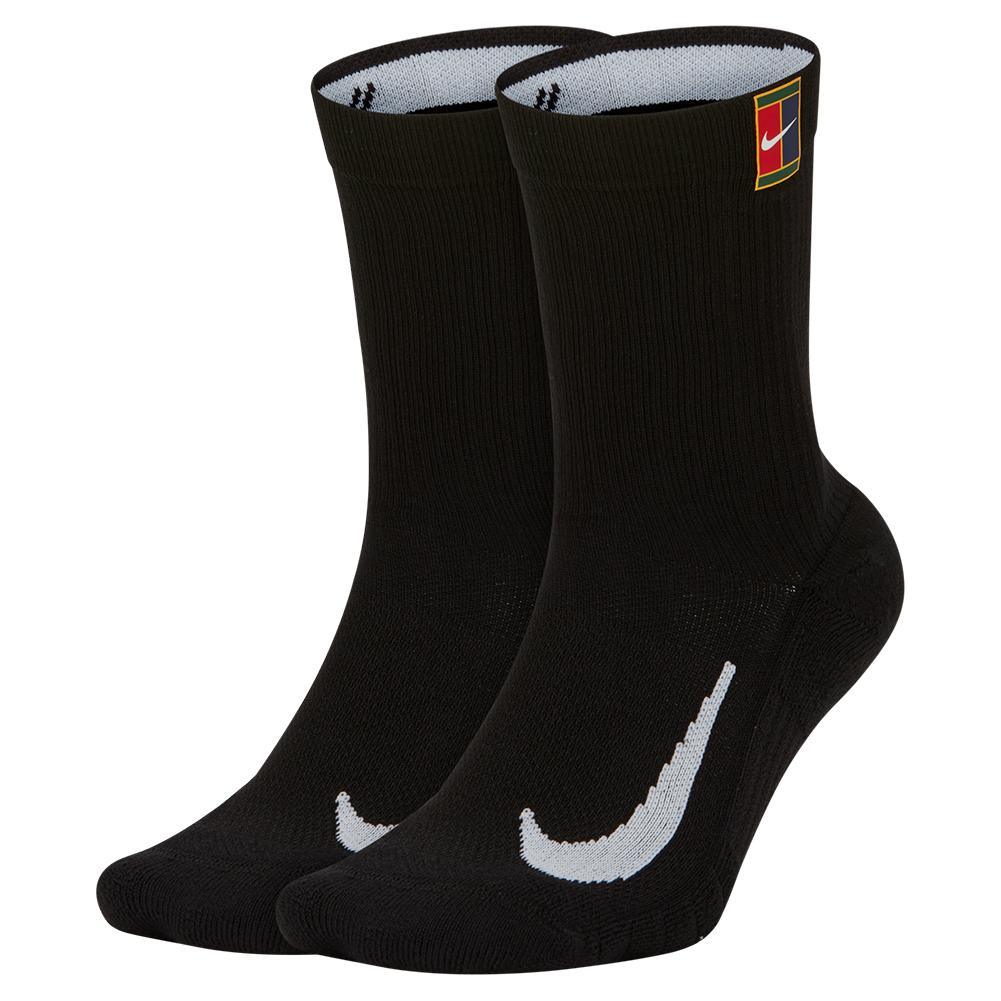 Court Multiplier Max Crew Tennis Socks (2 Pairs) - Moisture Wicking & Cushioned Athletic Socks for Men & Women - Perfect for Tennis, Basketball & Running