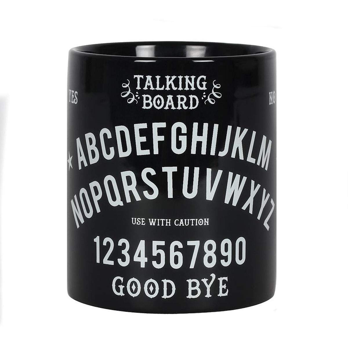 Ouija Board Ceramic Coffee Mug - Gothic Wicca Witchcraft Design with Spirit Board Print - Perfect for Tea, Coffee & Halloween Decor
