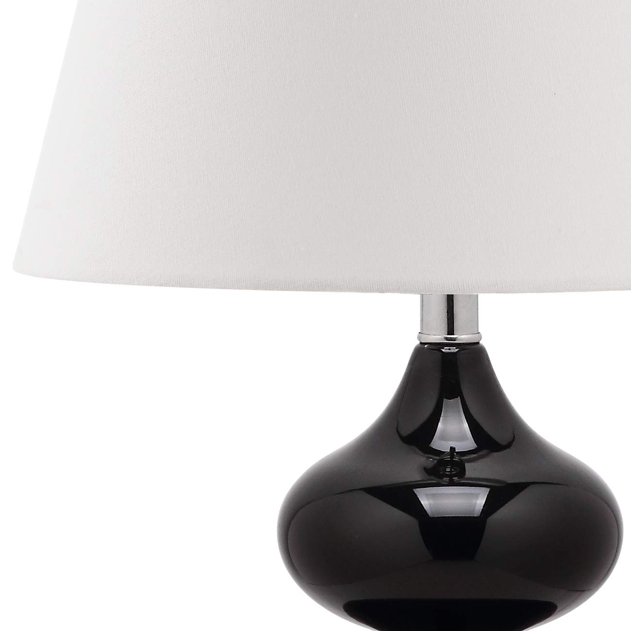 SAFAVIEH Eva Modern Black Double Gourd Glass Table Lamp Set of 2 - 24