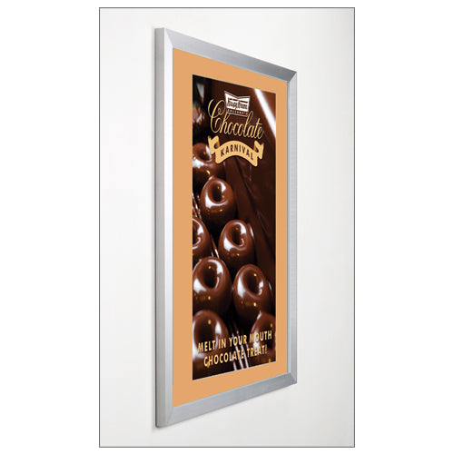 11x14 Euro Style Slide-In Picture Frame with 3 Wide Matboard - Elegant Designer Poster Frame for Wall Art, Home Decor & Office Display