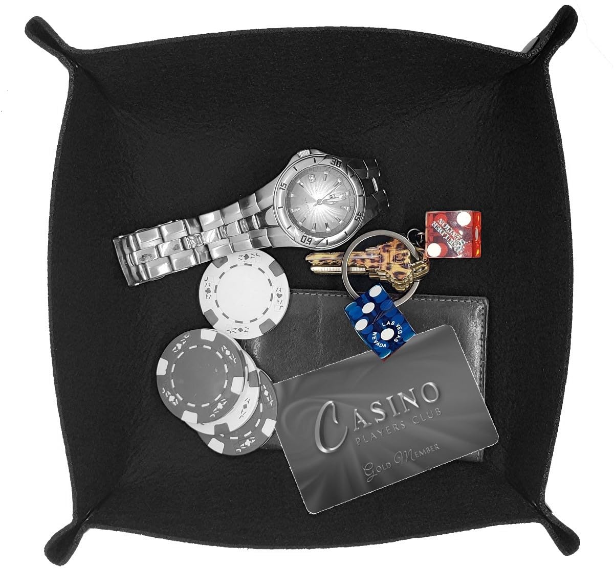 Authentic Casino Dice Keychain - Genuine 19mm Lake Tahoe, Reno & Las Vegas Nevada Craps Dice - Perfect for Gambling Enthusiasts & Casino-Themed Gifts