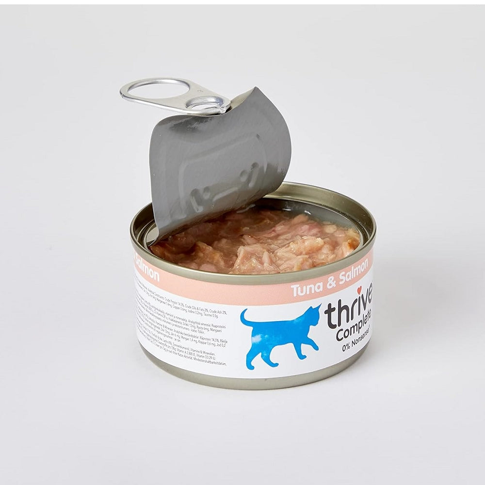 Premium Grain-Free Tuna & Salmon Wet Cat Food - High Protein, Natural Ingredients for Adult Cats - Perfect for Mealtime, Travel & Picky Eaters