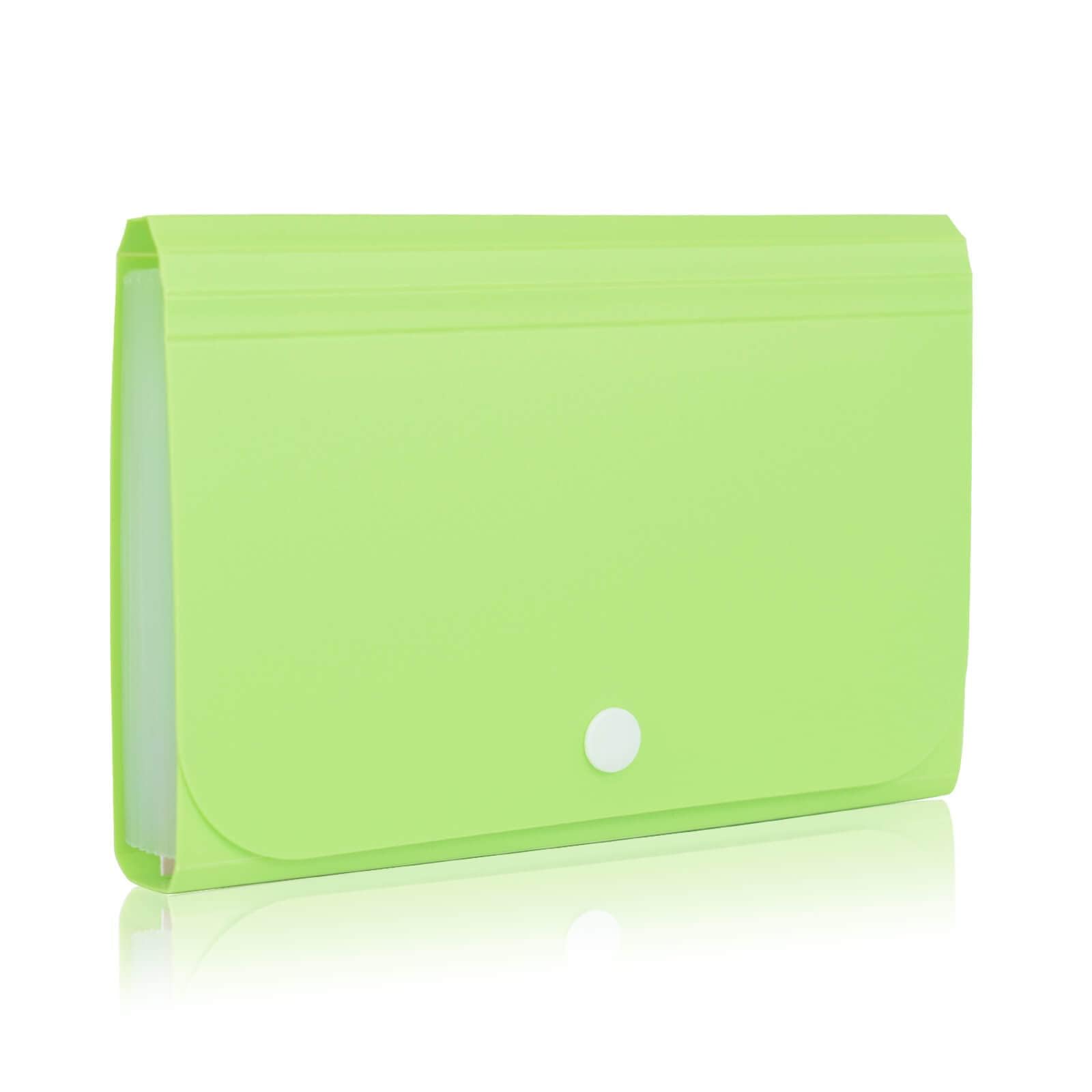 Receipt Organizer & Coupon Holder Wallet - 13 Pocket Mini File Folder for Cash, Tax Documents, Business Expenses & Shopping - 7x4.5 Inch Portable Checkbook Case with Label Tabs (Set of 4) - Perfect for Office, Home, Travel & Small Business Organization