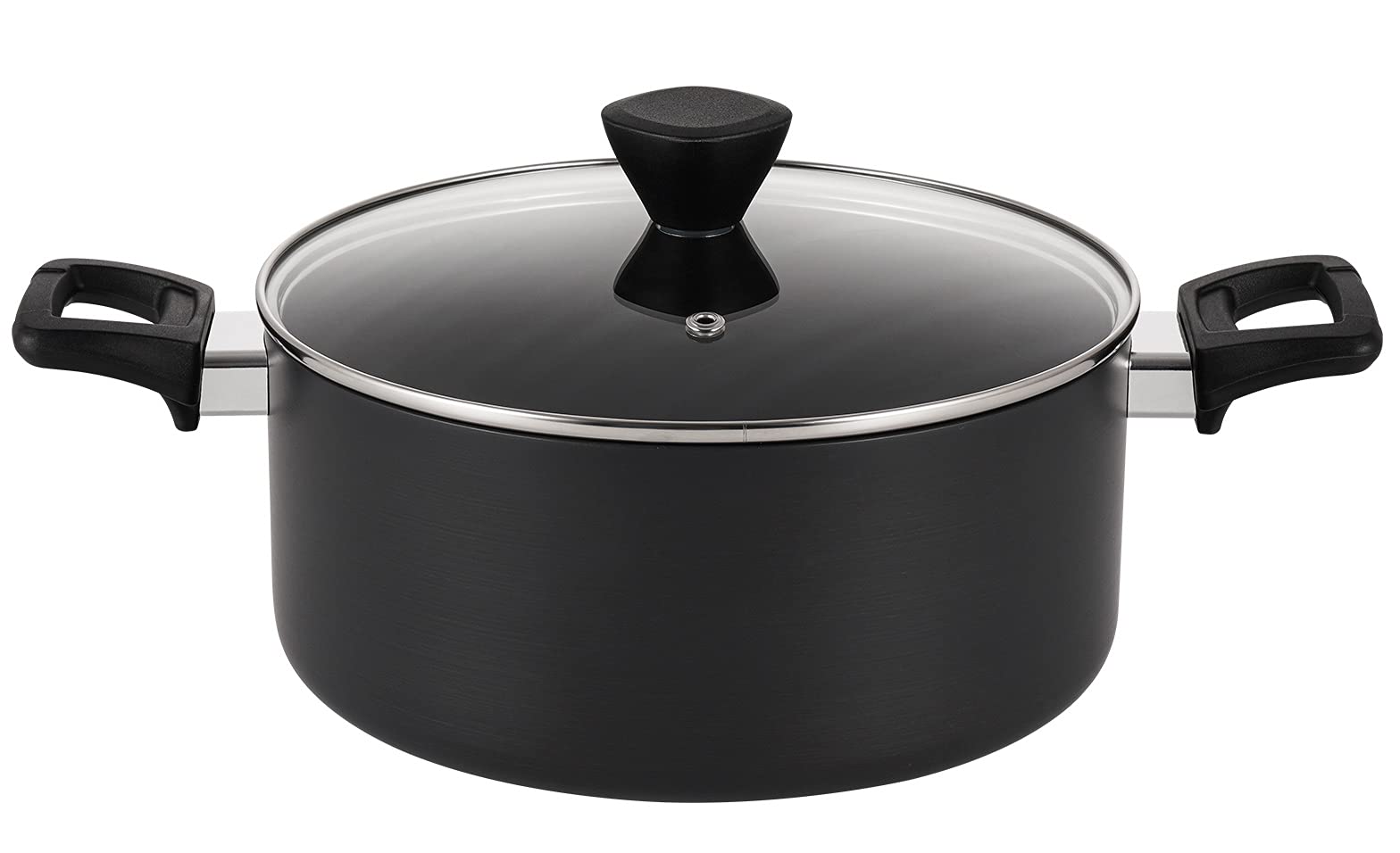 EPPMO Hard-Anodized Nonstick Stockpot with Lid - Scratch Resistant Dutch Oven with Stay-Cool Handles, Dishwasher Safe 4.94 Quart - Perfect for Soups, Stews & Pasta Cooking