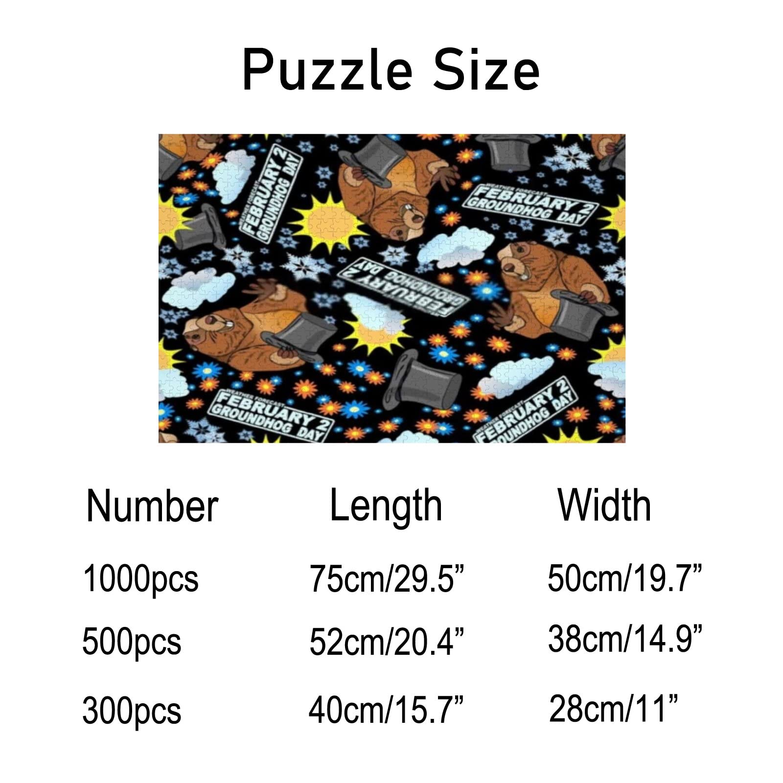 500-Piece Happy Groundhog Day Jigsaw Puzzle - Fun Family Game for Adults, Teens & Kids | Creative Gift Idea for Puzzle Lovers | Perfect for Family Game Nights, Classroom Activities & Holiday Gifts