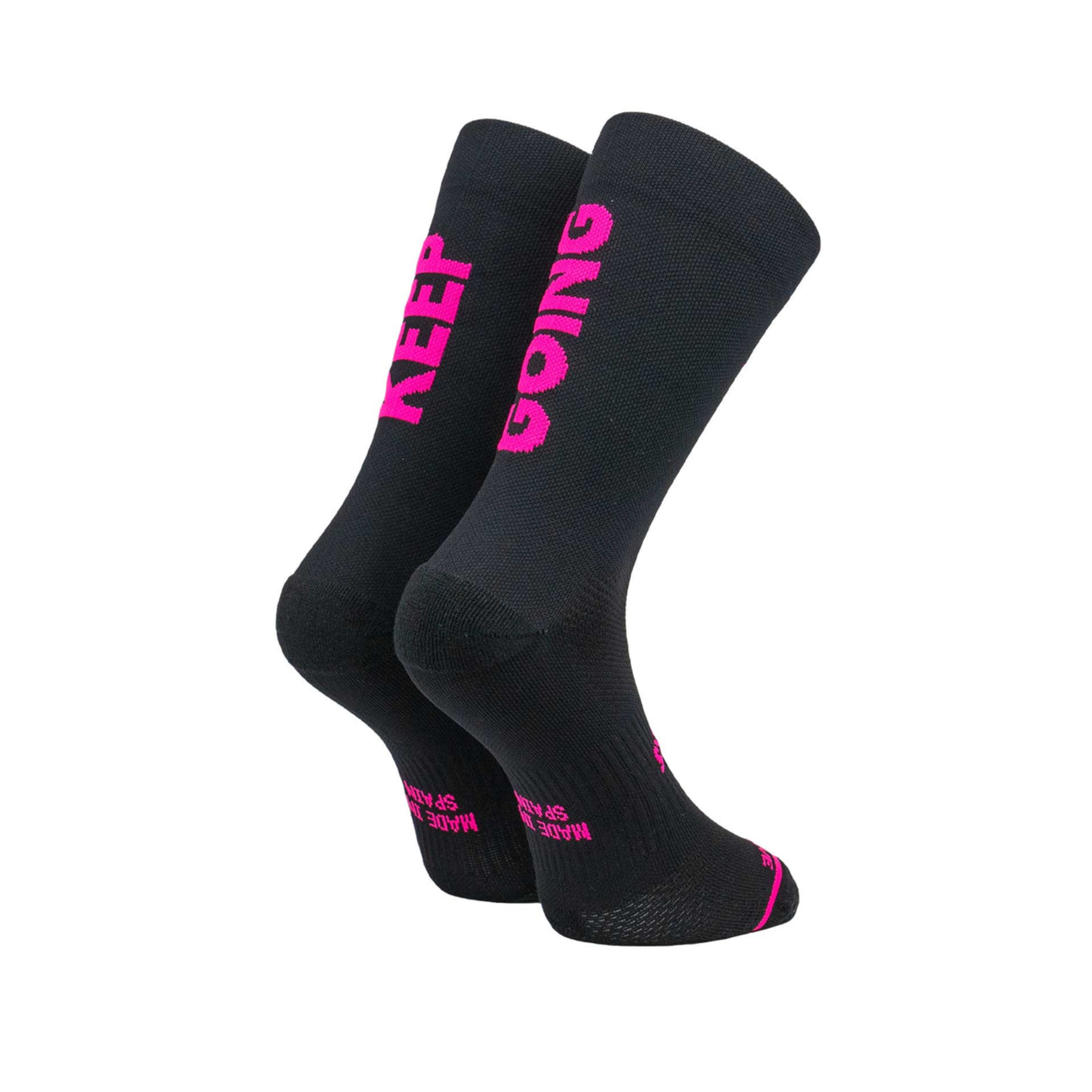 Breathable Black Running Socks for Men & Women - Moisture-Wicking Athletic Socks for Jogging, Gym Workouts & Marathon Training - Sporcks Keep Going Performance Socks
