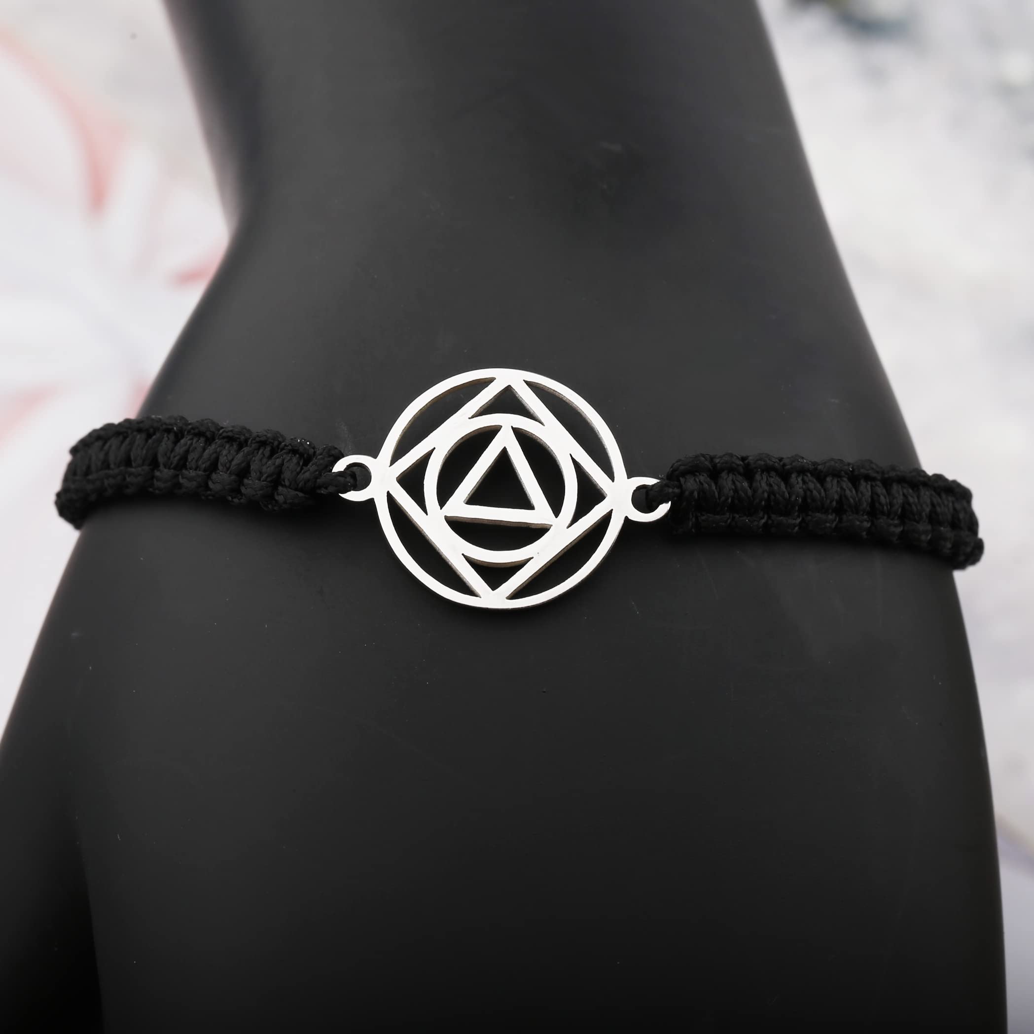 Handmade Adjustable Rope Bracelet for AA Sobriety & Recovery - Thoughtful Sobriety Gift for Alcoholics Anonymous - Perfect for 12-Step Meetings & Celebrating Milestones