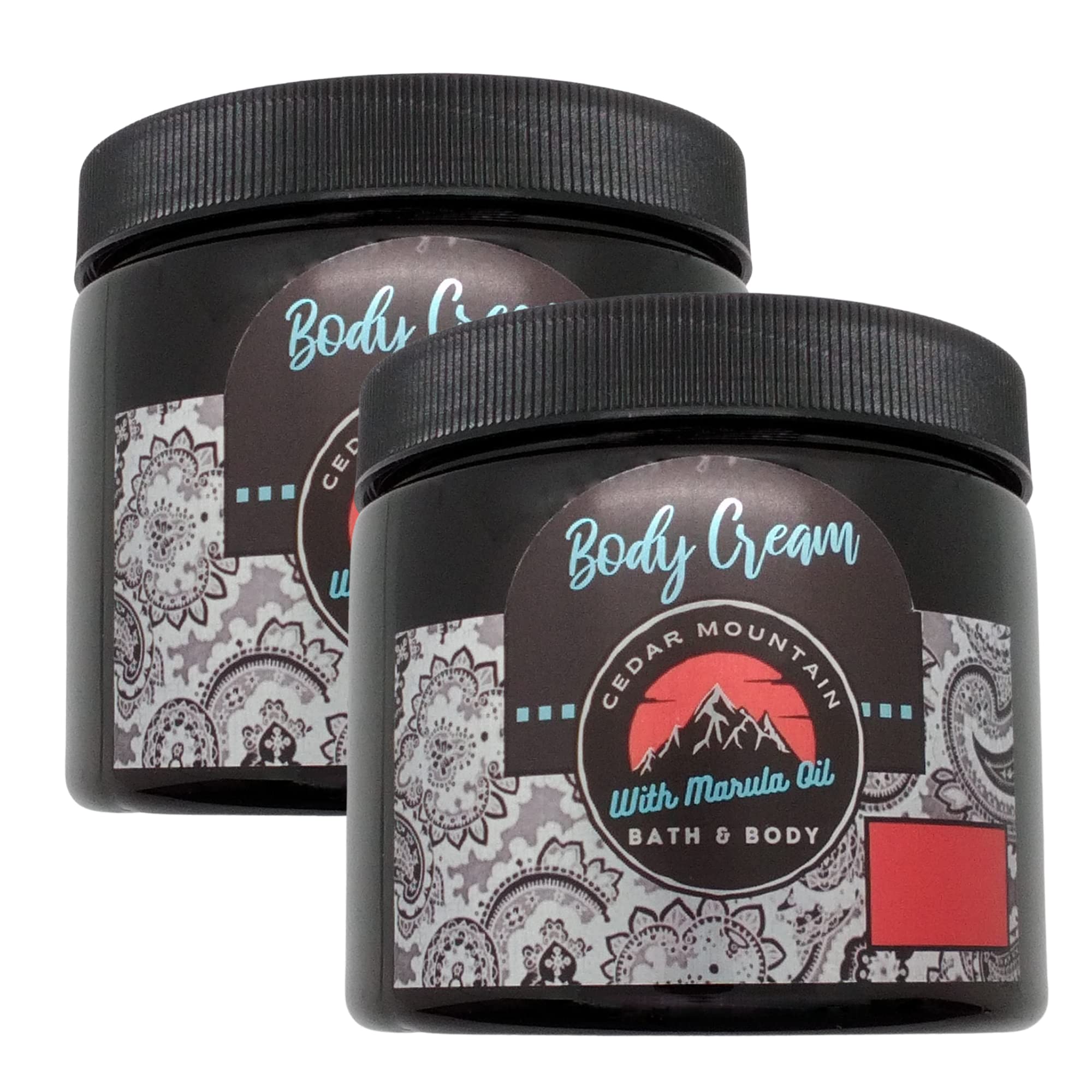 Luxury Vanilla & Eucalyptus Scented Body Cream with Marula Oil & Cashmere Extract - 16 Oz (2 Pack) | Ultra-Moisturizing Dry Skin Care for Women & Men | Perfect for Spa Days, Gift Sets & Nighttime Hydration