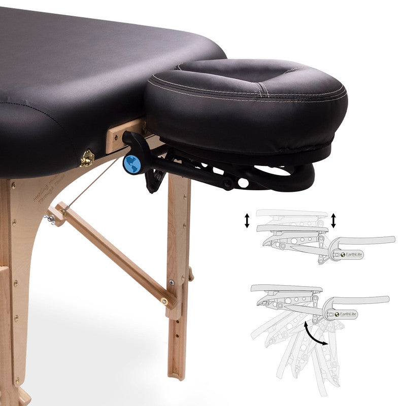 Earthlite Pro Endeavor Portable Massage Table Package - Lightweight & Durable Black Massage Bed for Professional & Home Use - Perfect for Therapists, Spas & Relaxation