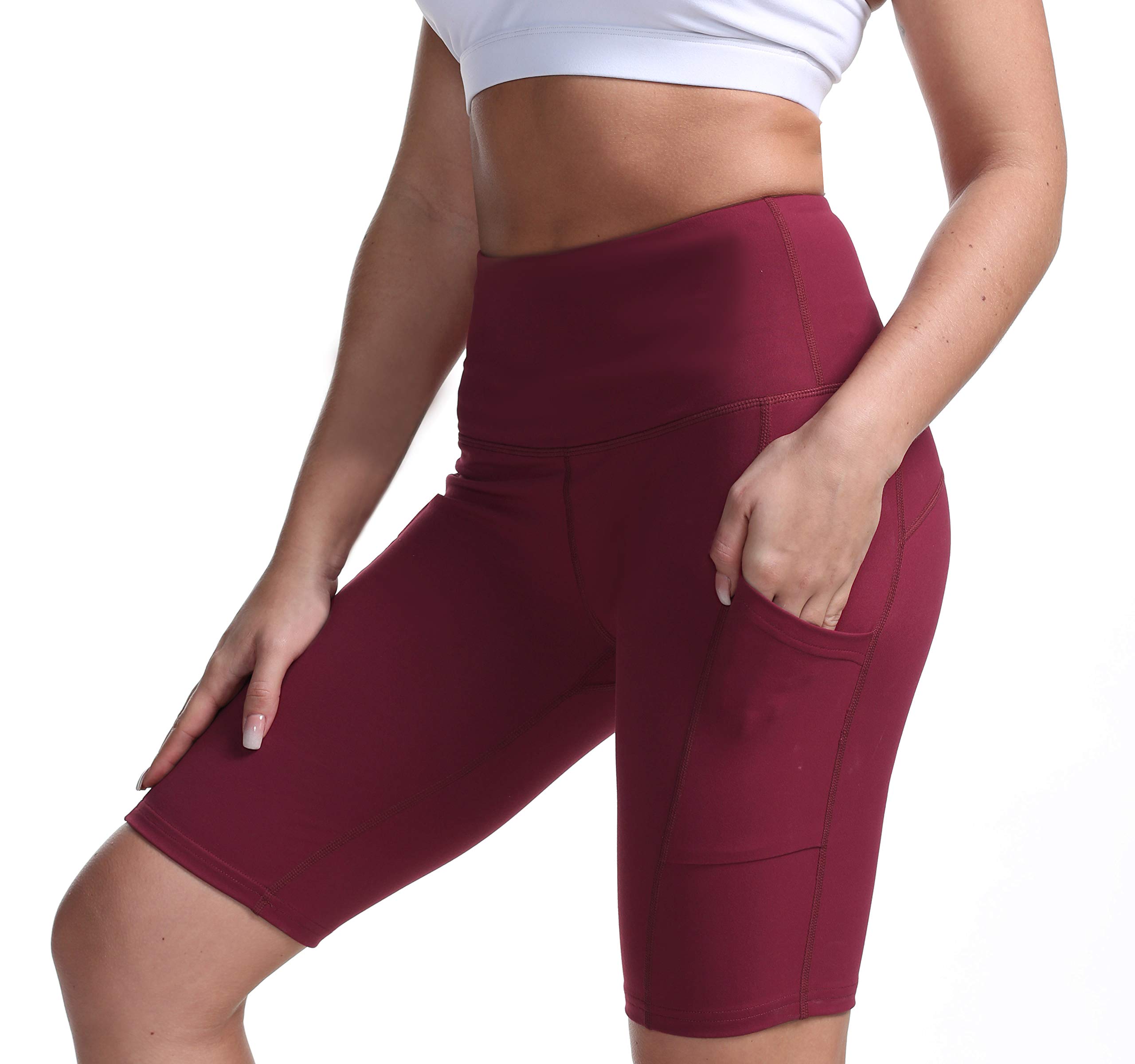Best Women's High Waist Yoga Shorts with Pockets - Breathable Workout Biker Shorts for Running, Gym & Lounge - Plus Size Athletic Leggings for Yoga, Pilates & Casual Wear