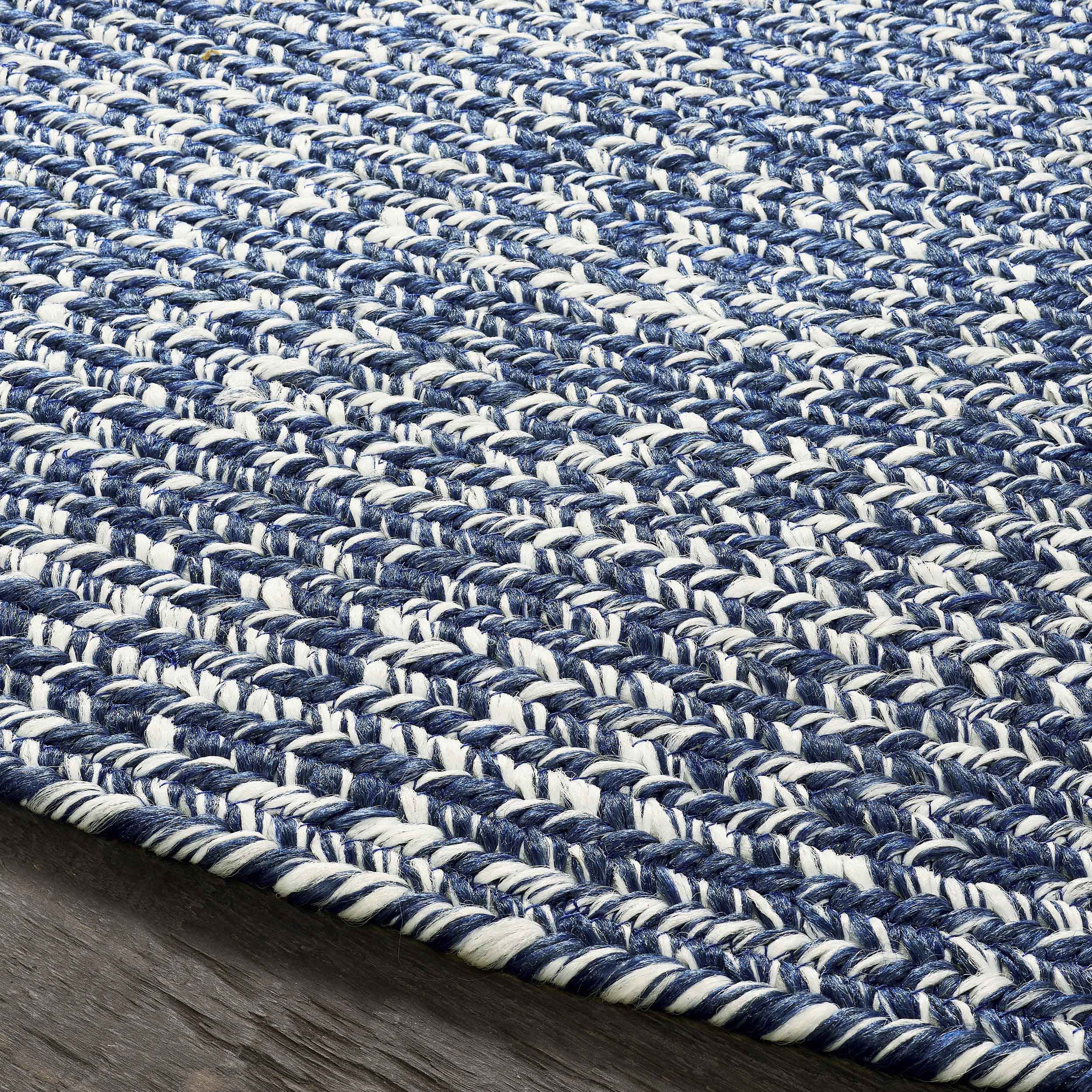 Reversible Braided Area Rug - 2-Tone Indoor/Outdoor Rug for Living Room, Bedroom, Patio & Deck - Non-Slip Durable Floor Mat for Home Decor