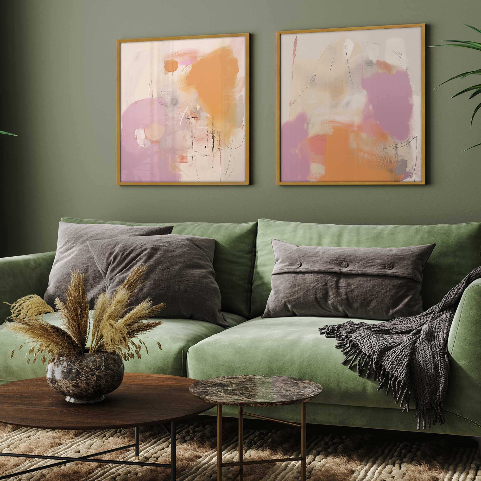 Premium Cotton Candy Delight Art Prints - Set of 2 Archival Matte Paper Wall Decor for Bedroom, Nursery & Office