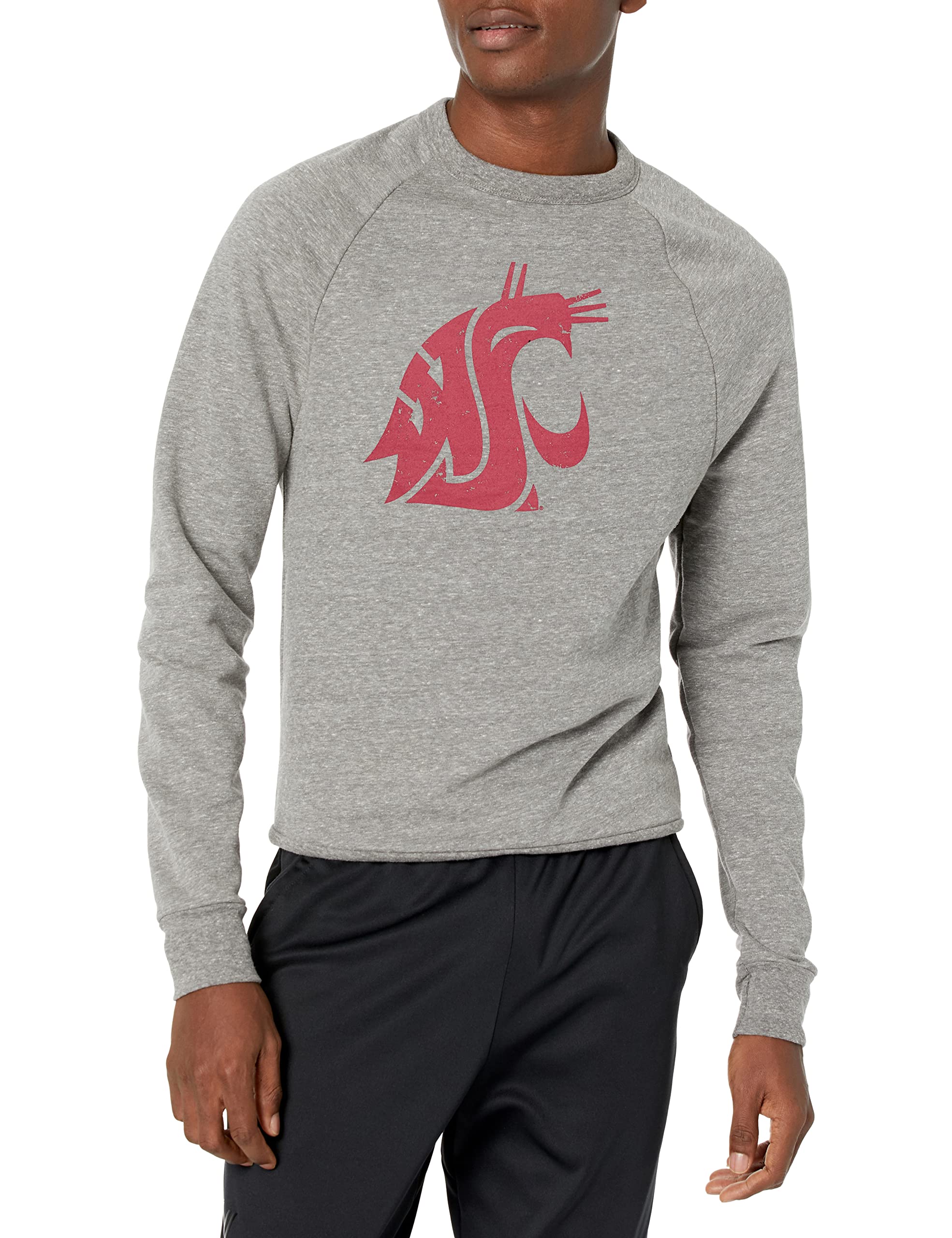 Blue 84 Men's Vintage Tri-Blend Crewneck Sweatshirt - Soft Casual Pullover for Everyday Wear & Street Style Outfits