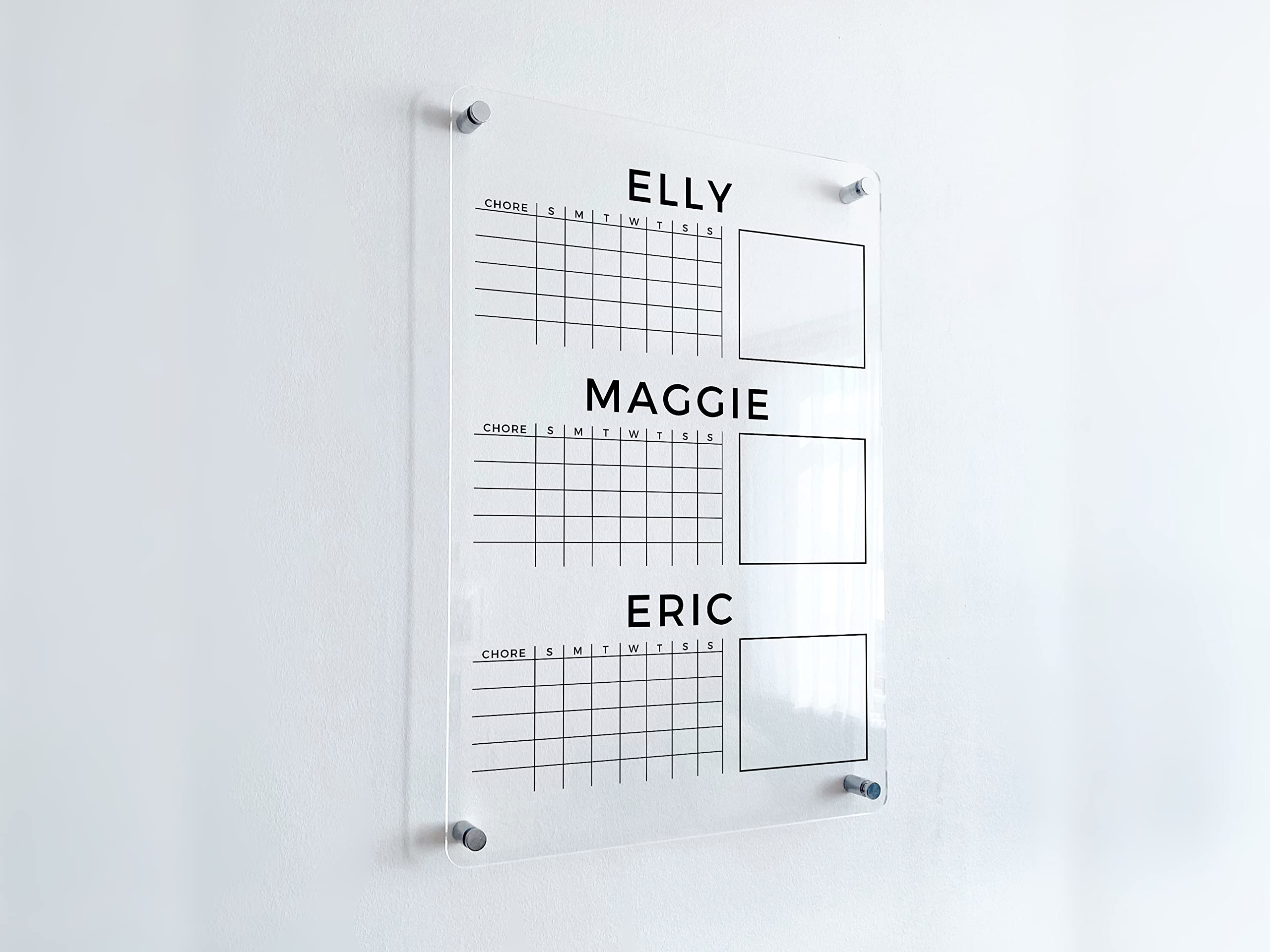 Personalized Dry Erase Chore Chart for Kids - Motivational Reward & Goal Tracking Board, Weekly/Monthly Family Planner & Habit Tracker (18