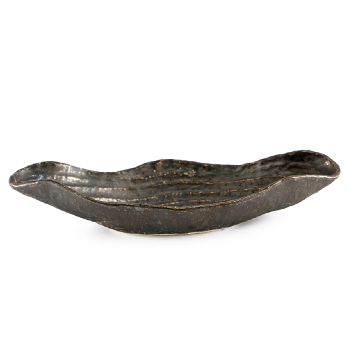 Charcoal Gray Textured Oval Serving Plate - 10.2 x 4.29 Inches - Elegant Dinnerware for Home Decor, Party Serving & Holiday Tablescapes