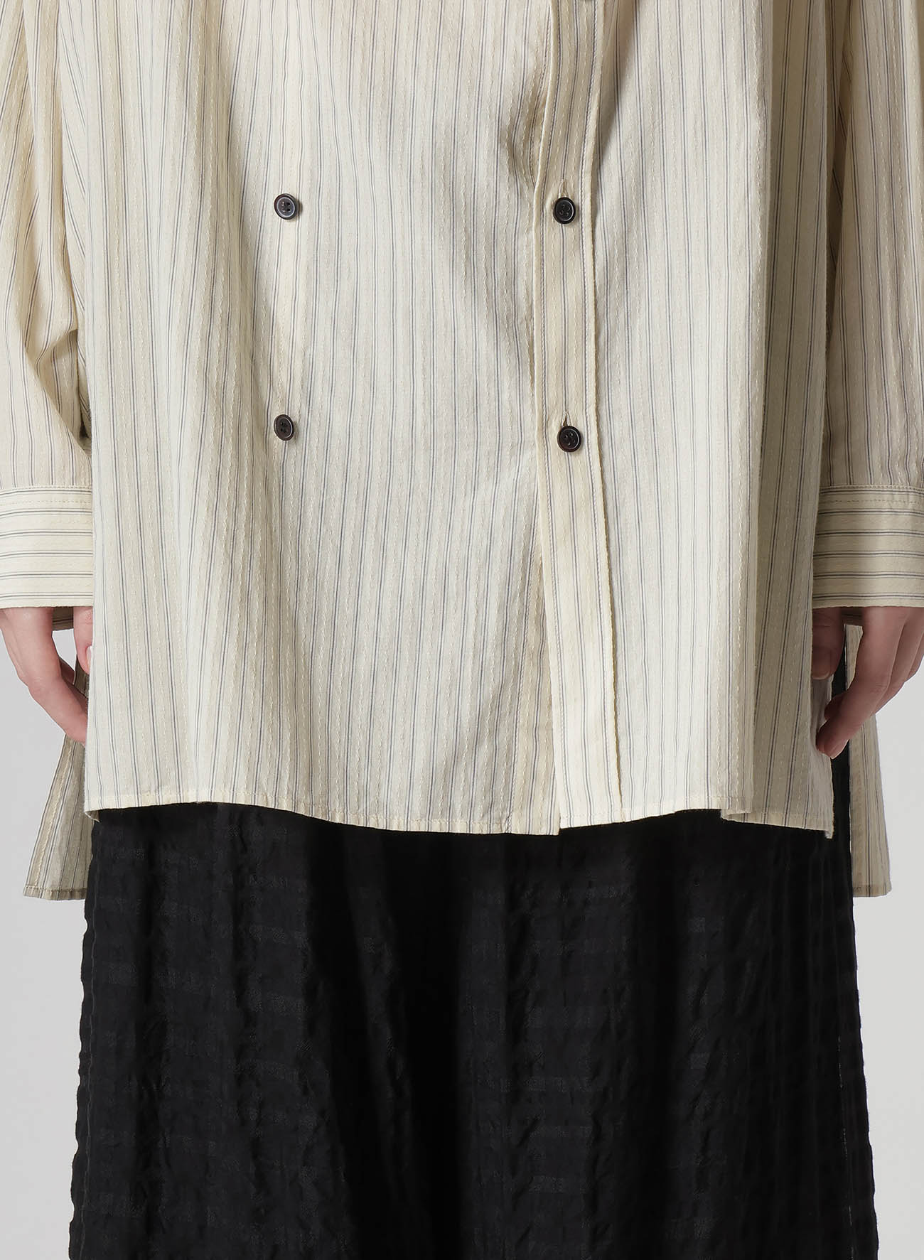 Dobby Stripe Right Front Double Shirt - Stylish & Comfortable Casual Wear for Men & Women | Perfect for Office, Outings & Special Occasions