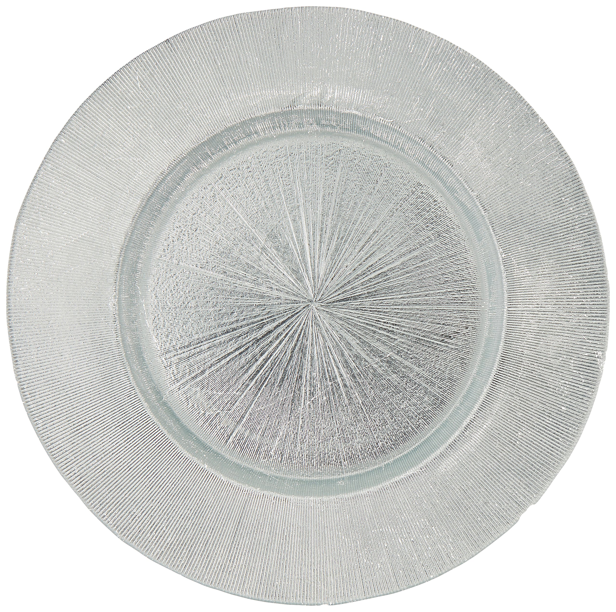 Jay Light Silver Antique Glass Charger Plate - 13
