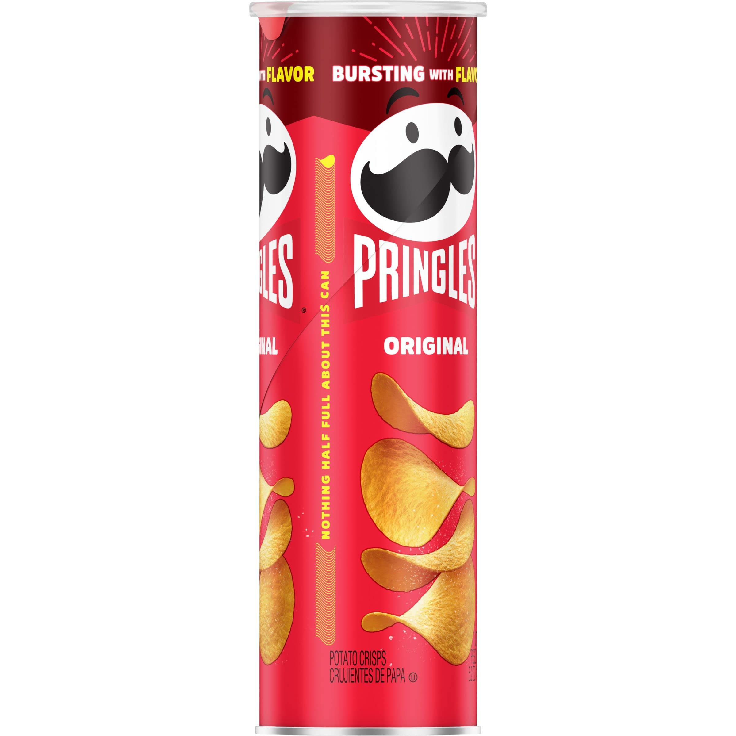 Pringles Original Potato Crisps Chips - 5.2oz Can (Pack of 1) - Crunchy Lunch Snacks & On-The-Go Treats for Office, School, or Road Trips