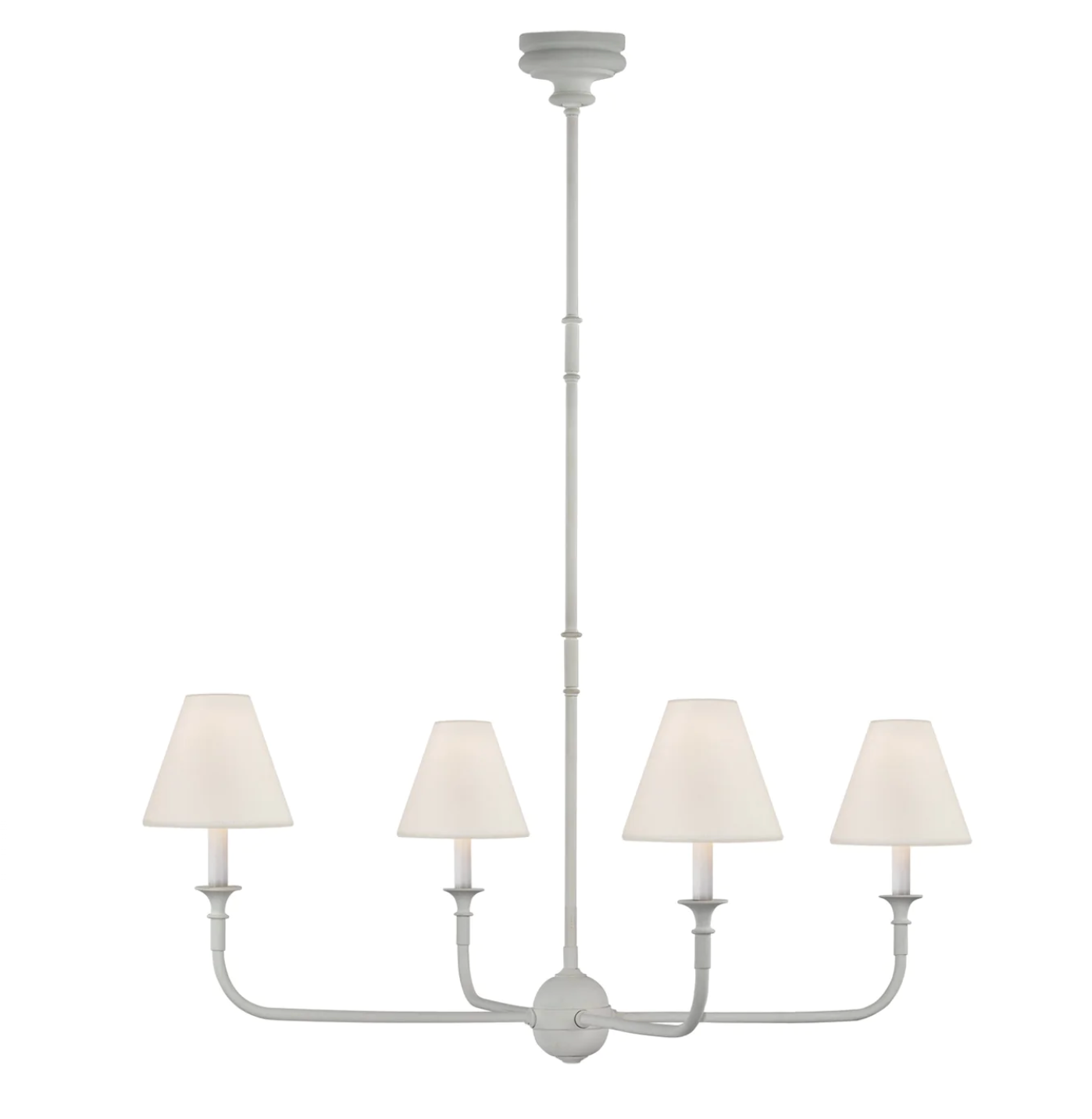 Piaf Large Chandelier in Plaster White - Elegant Ceiling Light Fixture for Dining Room, Living Room & Bedroom Decor