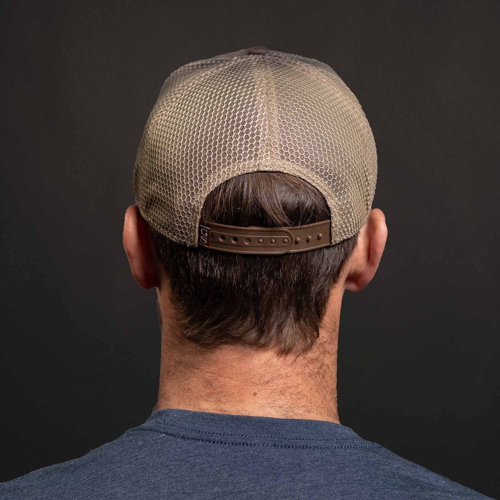 Old Glory Patch Mesh Hat - Adjustable Brown Washed Baseball Cap for Men & Women - Perfect for Outdoor Activities, Sports, and Casual Wear