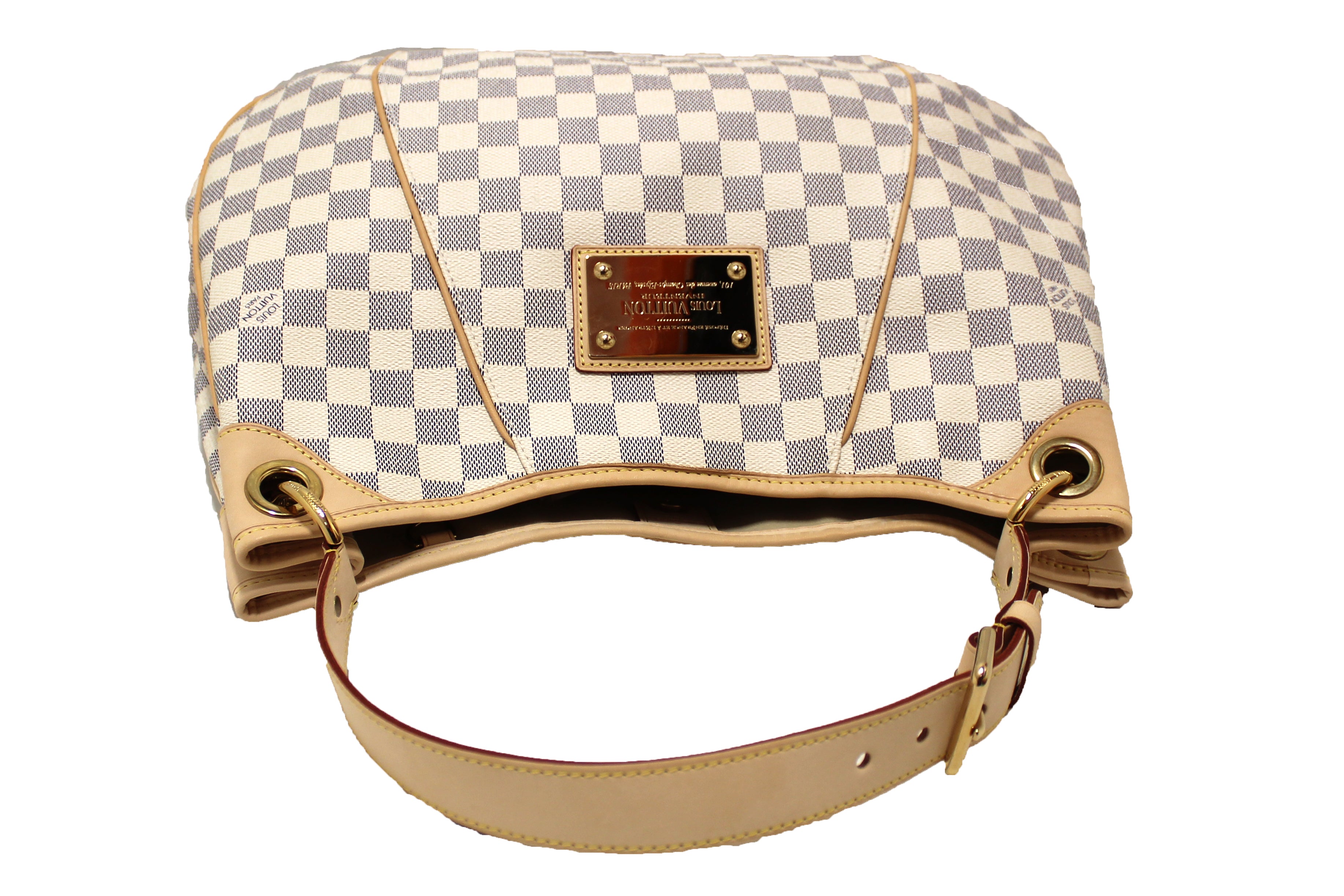 Authentic Louis Vuitton Damier Azur Galliera PM Hobo Shoulder Bag - Luxury Designer Handbag for Women, Perfect for Work, Travel & Everyday Use