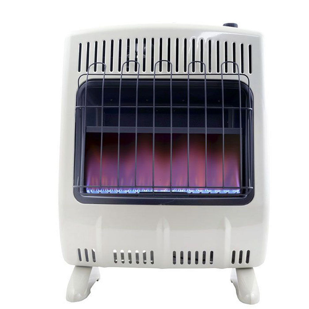 Mr. Heater F299721 20,000 BTU Vent-Free Blue Flame Natural Gas Heater - Indoor Home Heating for Garages, Basements & Living Rooms
