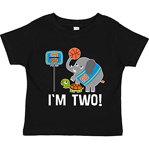 Inktastic Basketball 2nd Birthday T-Shirt for 2 Year Old Boys & Girls - Fun Toddler Birthday Outfit for Parties & Sports Events