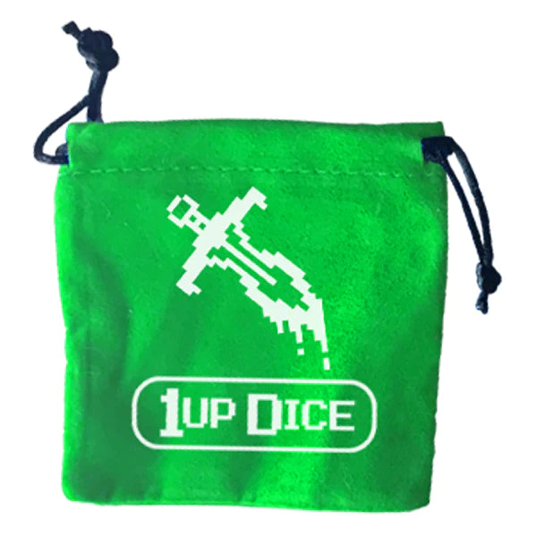 1UP Dice Polyhedral Set - Poison Dagger Style RPG Dice for D&D, Pathfinder & Tabletop Games | Perfect for Adventurers, Dungeon Masters & Roleplaying Enthusiasts