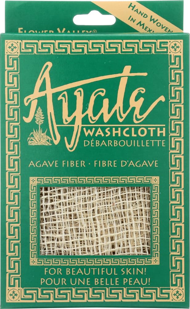Flower Valley Wash Cloth - 100% Natural Ayate Fiber Exfoliating Body Scrubber for Spa, Shower & Facial Care | Gentle Skin Exfoliation & Deep Cleansing | Perfect for Sensitive Skin & Daily Beauty Routine