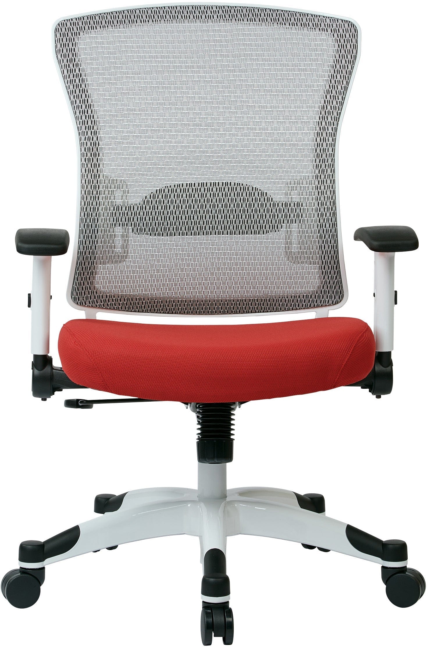 Office Star White Frame Managers Chair - Ergonomic Mesh Back, Adjustable Height, Fun Colors (317W W1C1F2W) - Perfect for Home Office, Conference Rooms & Executive Workspaces